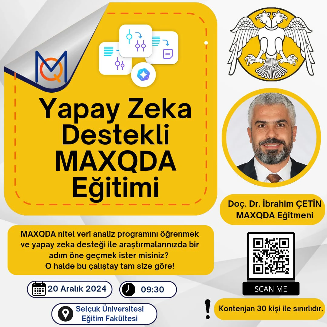 YAPAY ZEKA DESTEKLİ MAXQDA EĞİTİMİ 