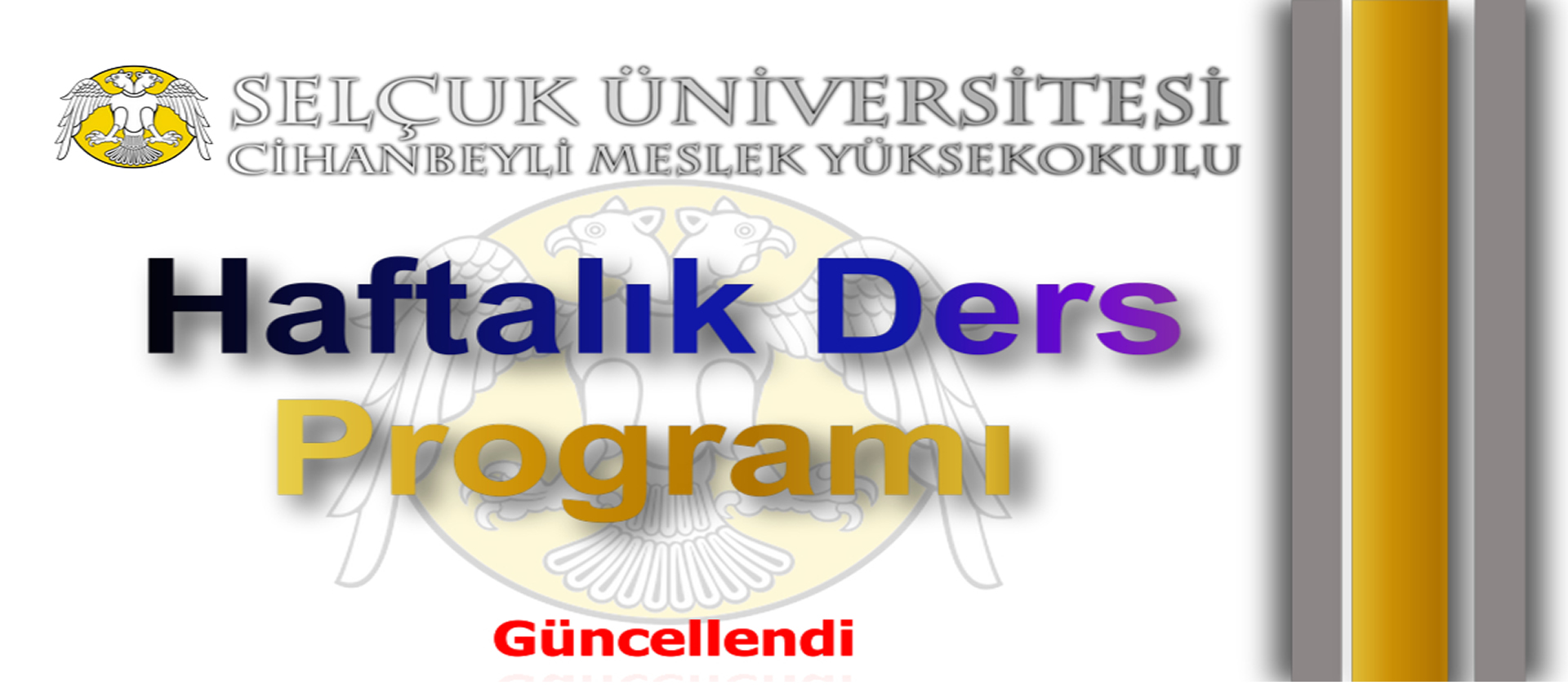 Haftalık Ders Programı