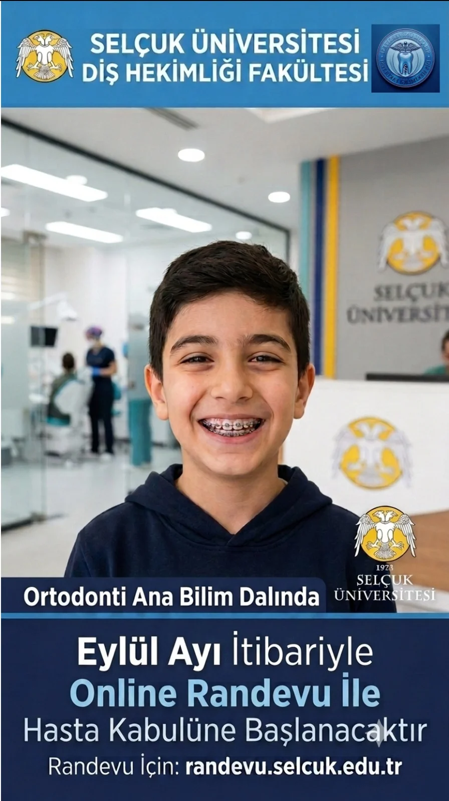 Ortodonti Anabilim Dalında Eylül ayı itibariyle Online Randevu ile Hasta Kabulüne Başlanacaktır
