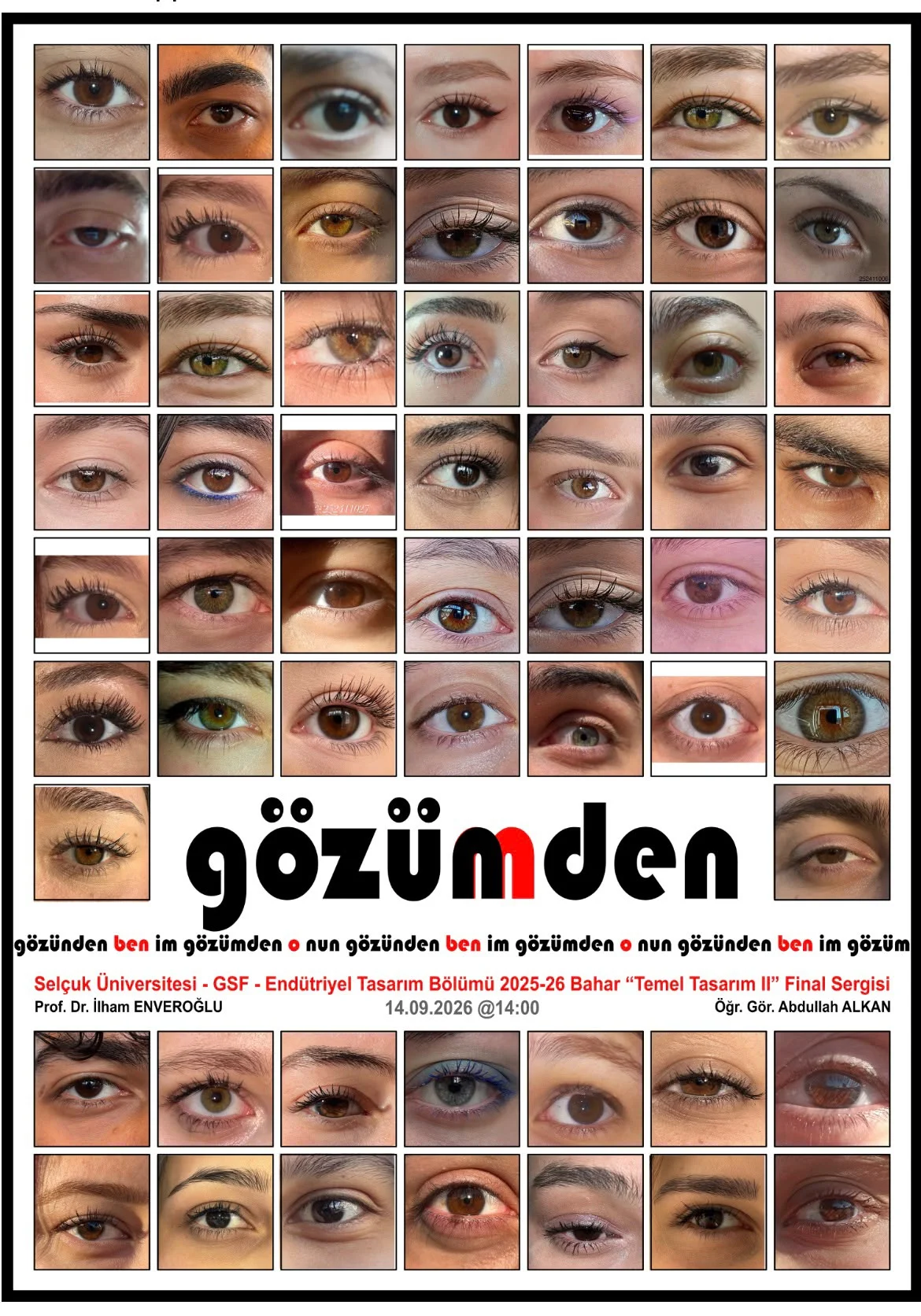Fakültemiz 2026-2027 Eğitim ve Öğretim yılını "Gözümden"  sergisiyle açtı