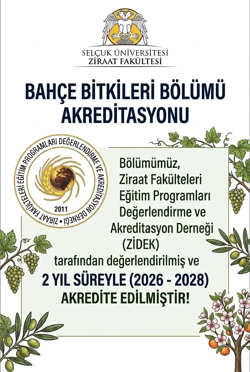 Bahçe Bitkileri Bölümü Akreditasyonu