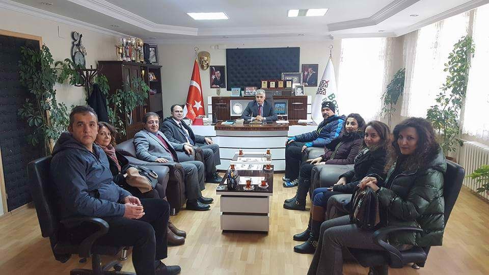 S.Ü. Bozkır MYOunda Öğrencilerimizle Kariyer Günleri Söyleşisi Yapan Bozkır Belediye Başkanımız İbrahim Güne İadei Ziyarette Bulunduk