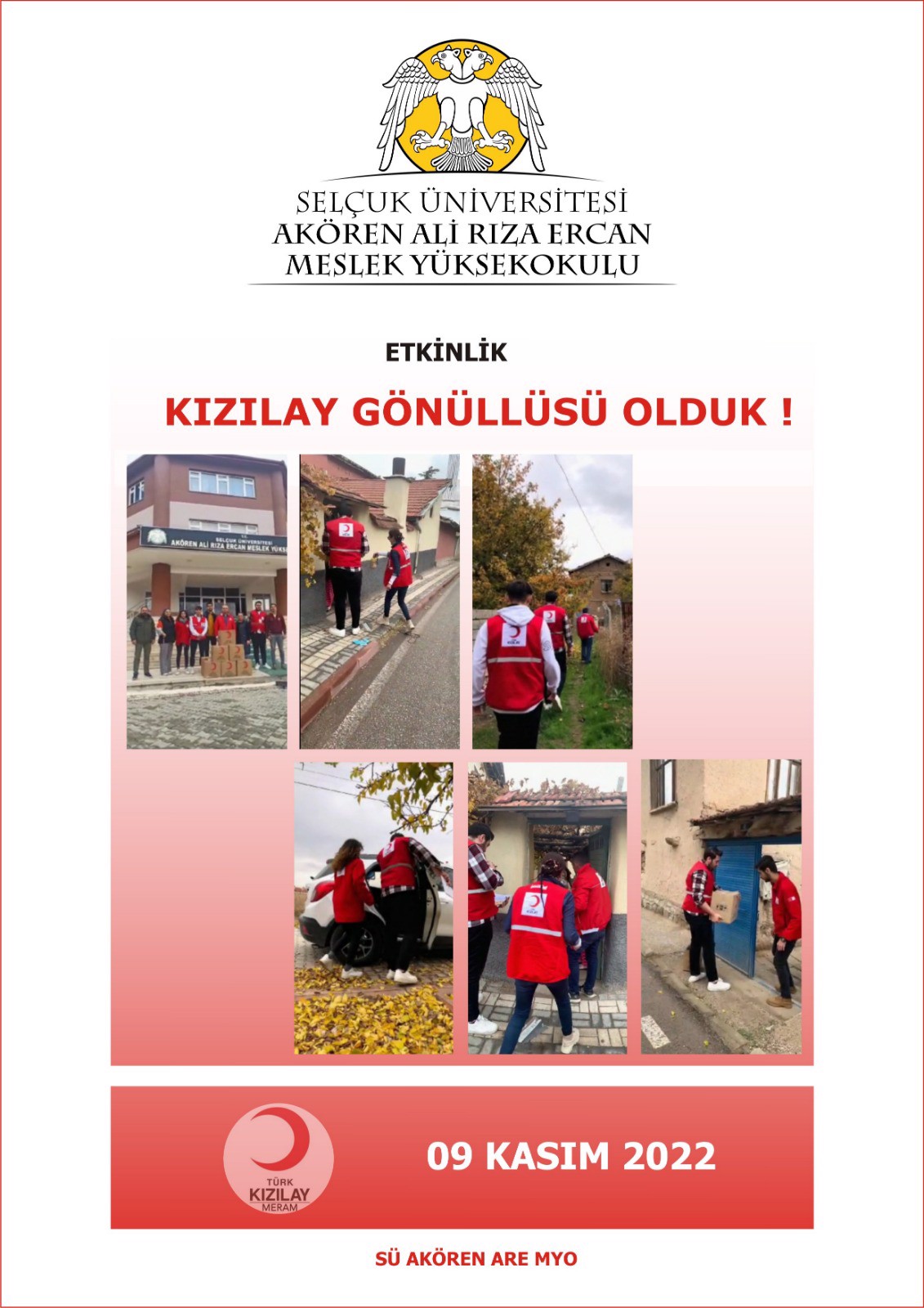 KIZILAY GÖNÜLLÜSÜ OLDUK !