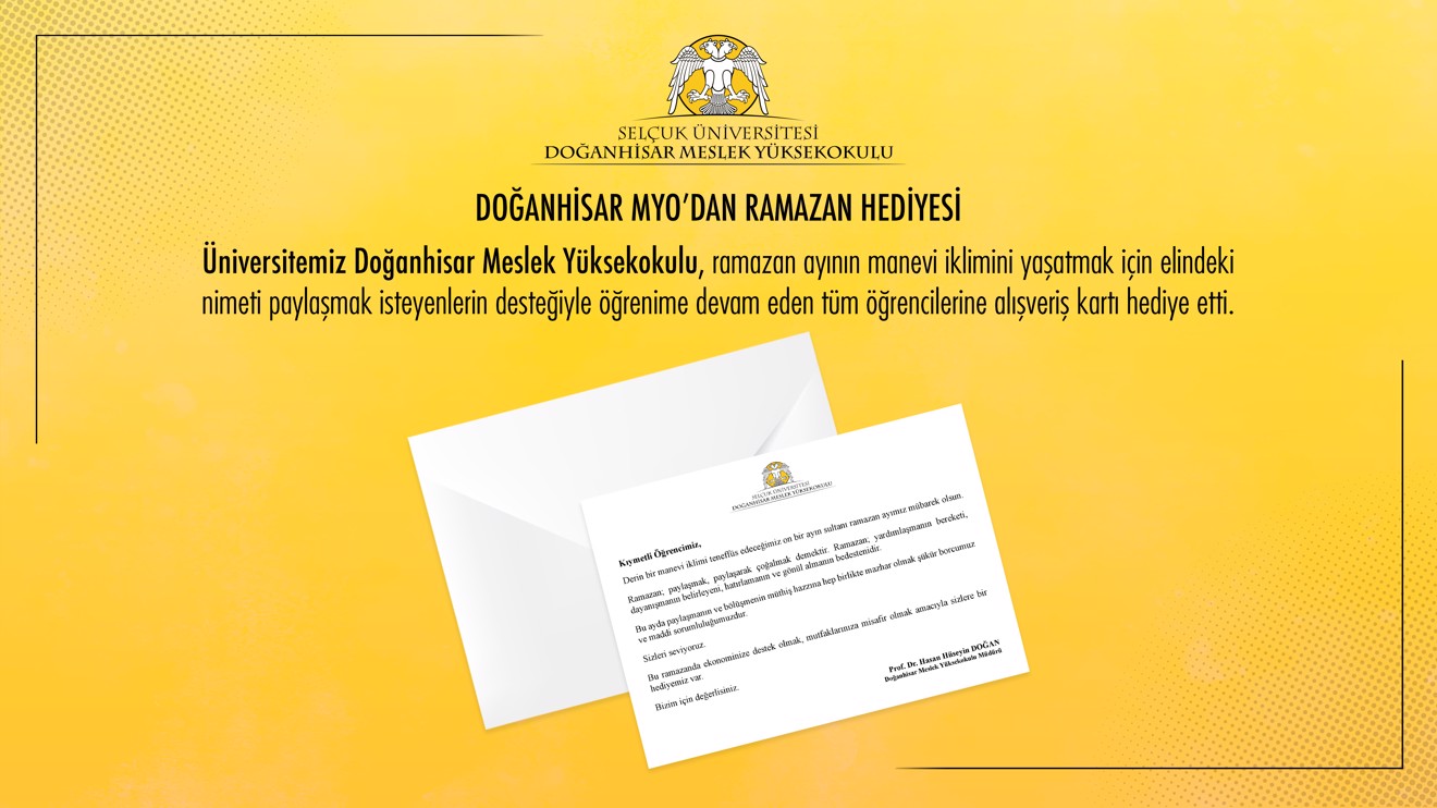 Selçuk Üniversitesi Doğanhisar MYO'dan örnek adım