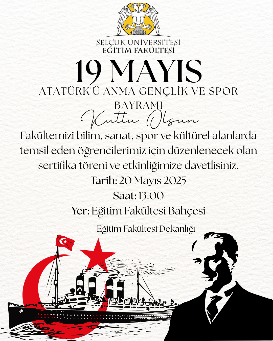 19 Mayıs Atatürk'ü Anma, Gençlik ve Spor Bayramı Etkinliği