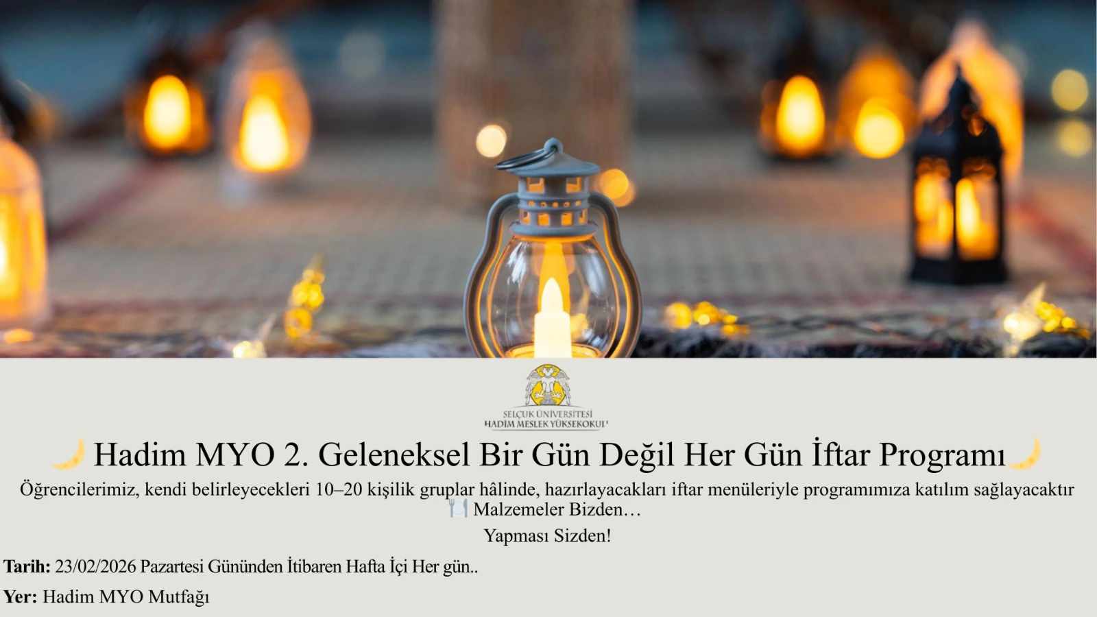 Bir Gün Değil Her Gün İftar Programı