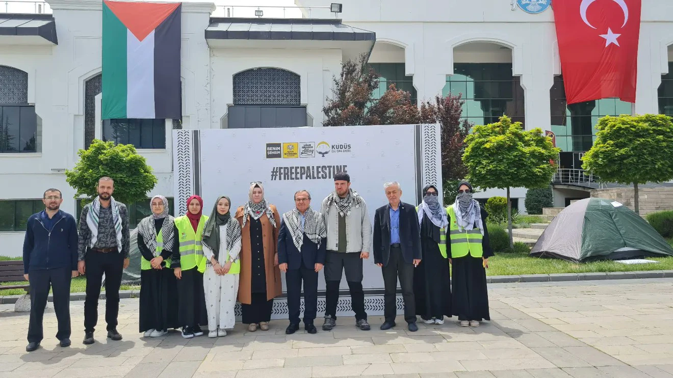 Selçuk Üniversitesi'nde Gazze Nöbeti Sürüyor