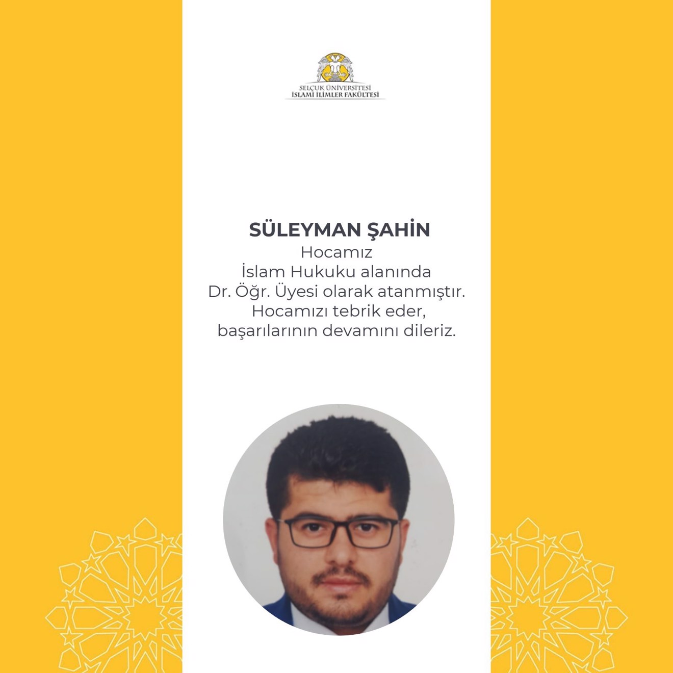 Yeni öğretim üyemiz