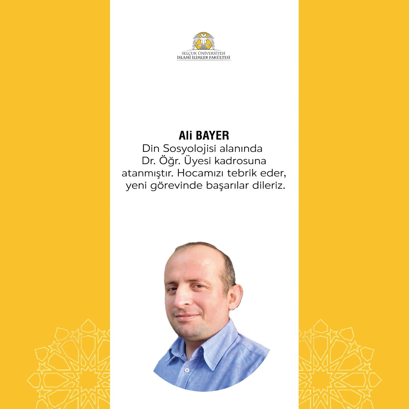 Yeni Dr. Öğr. Üyemiz