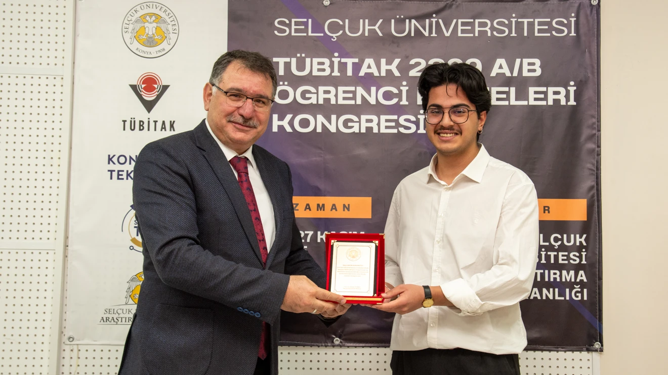TÜBİTAK 2209 A/B Öğrenci Projeleri Kongresi’nde dereceye giren öğrencilere Teşekkür Belgesi 