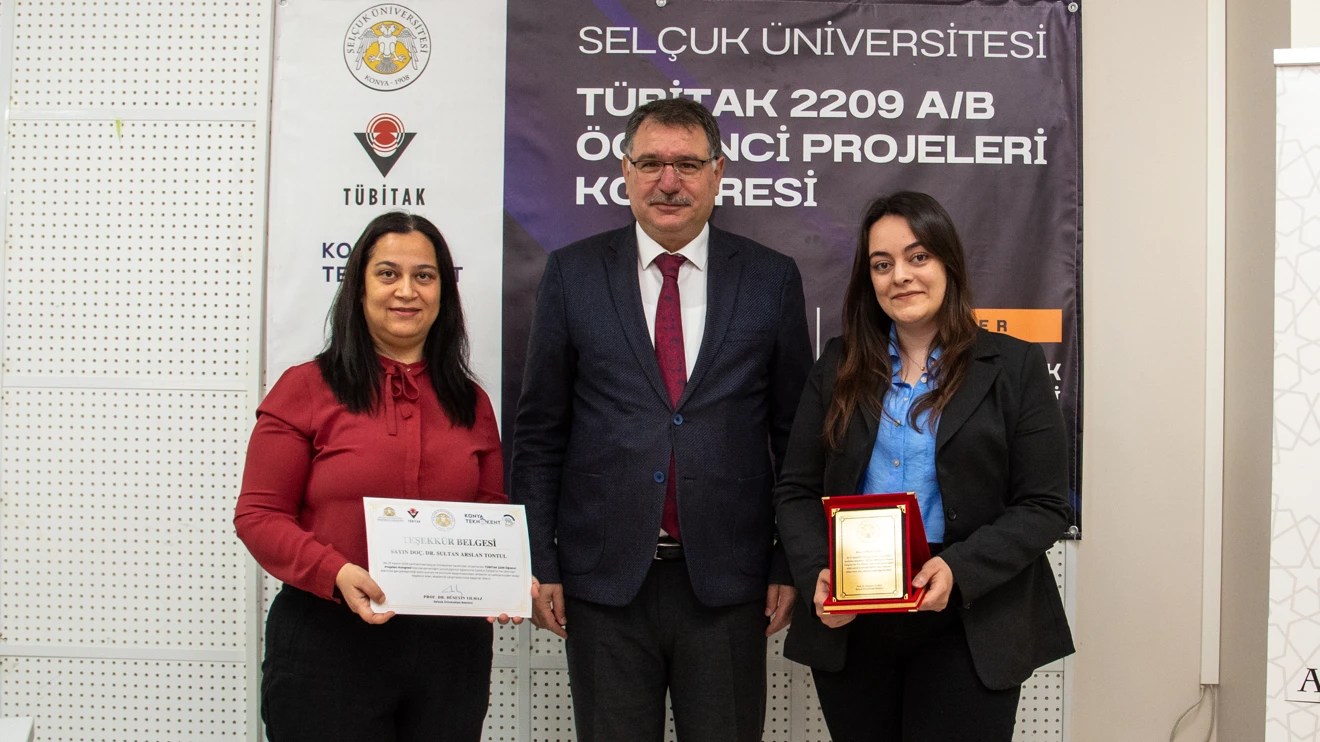 TÜBİTAK 2209 A/B Öğrenci Projeleri Kongresi’nde dereceye giren öğrencilere Teşekkür Belgesi 