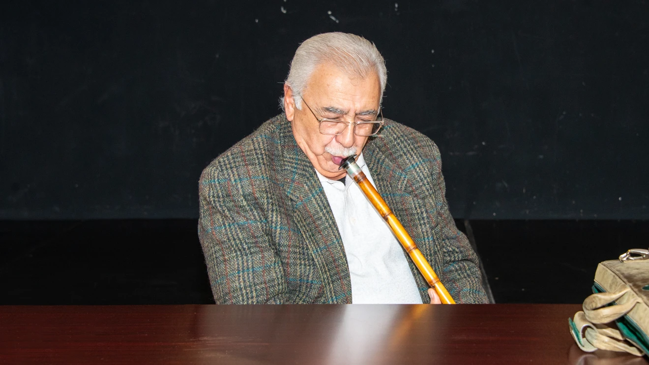 Neyzen Sadreddin Özçimi, söyleşide öğrencilerle buluştu