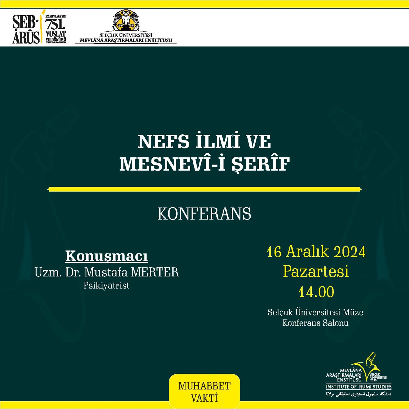 Nefs İlmi ve Mesnevî-i Şerif Konferansı