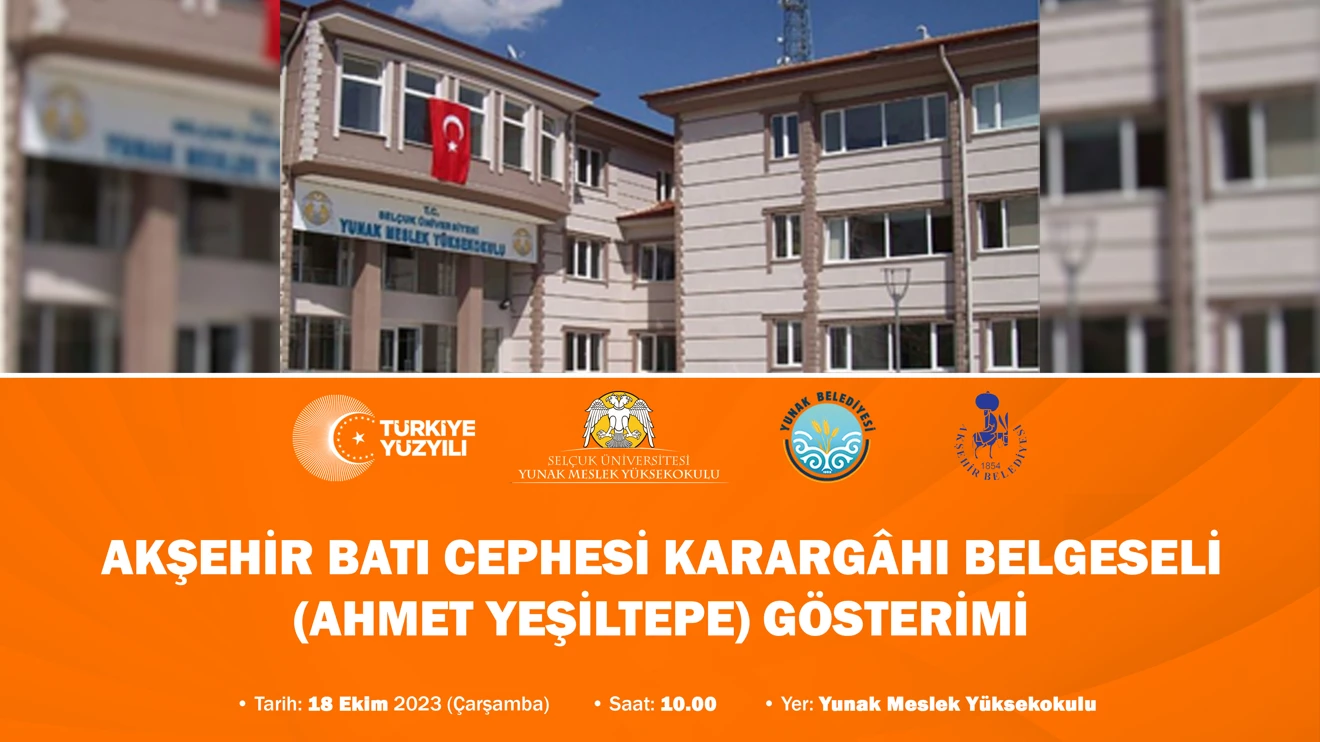 Yunak Meslek Yüksekokulu Cumhuriyetimizin 100'üncü Yıl Etkinlikleri