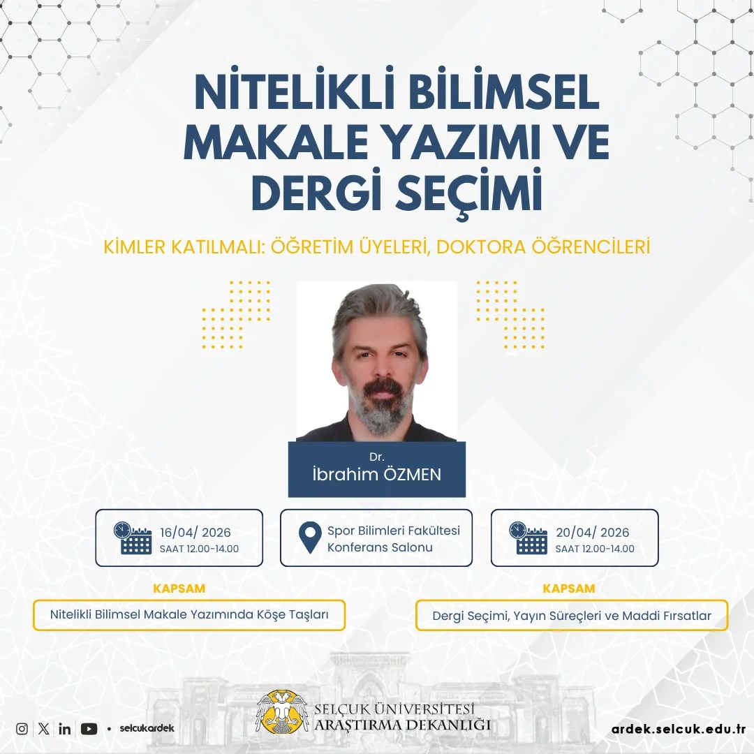 Nitelikli Bilimsel Makale Yazımı ve Dergi Seçimi