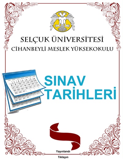 SINAV TARİHLERİ