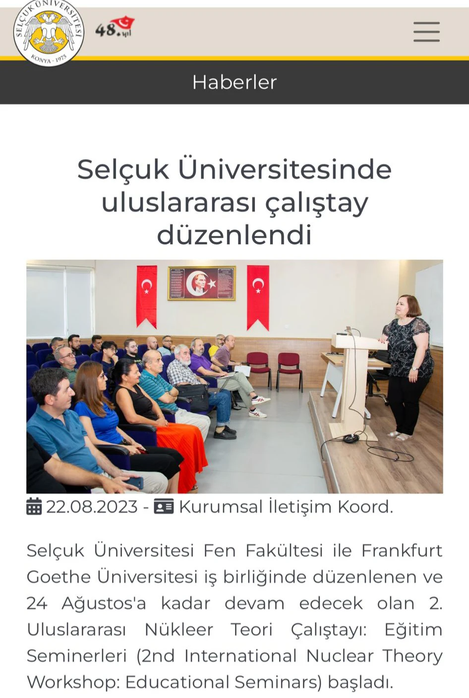 Bilimsel Etkinlikler