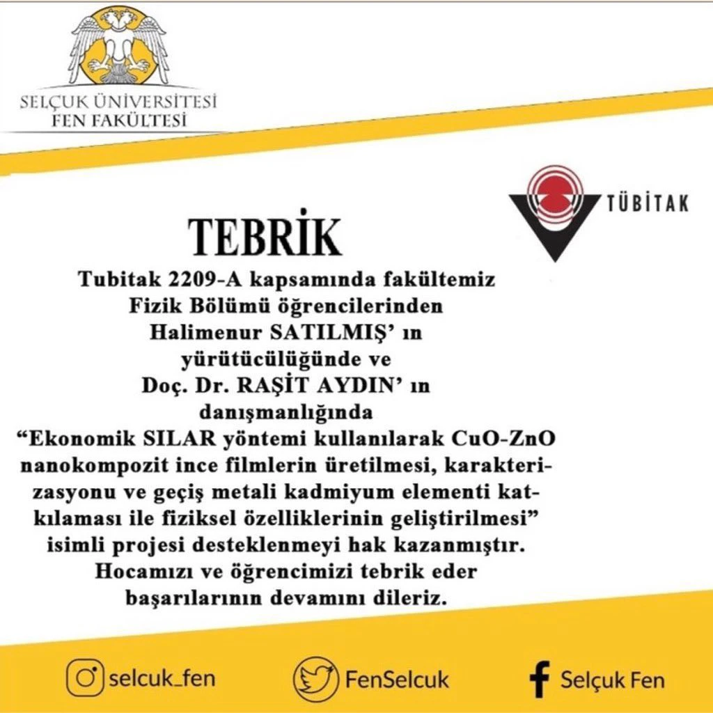 Ödüller ve Tebrikler