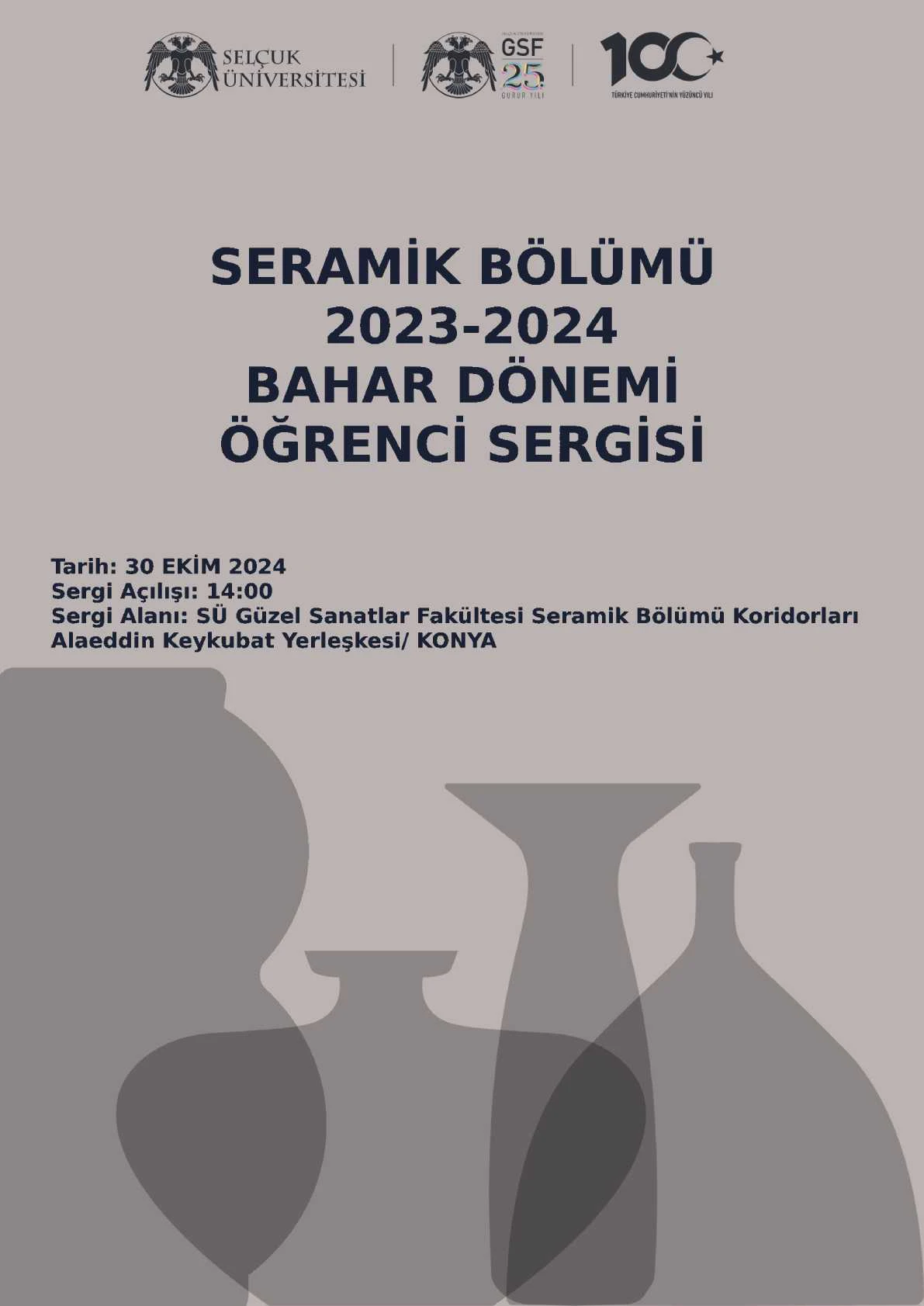 Seramik Bölümü  2023-2024 Bahar Dönemi Öğrenci Sergisi