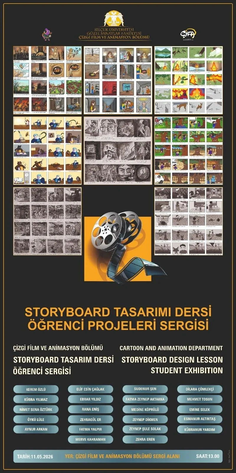 Storyboard Tasarımı Dersi Öğrenci Projeleri Sergisi