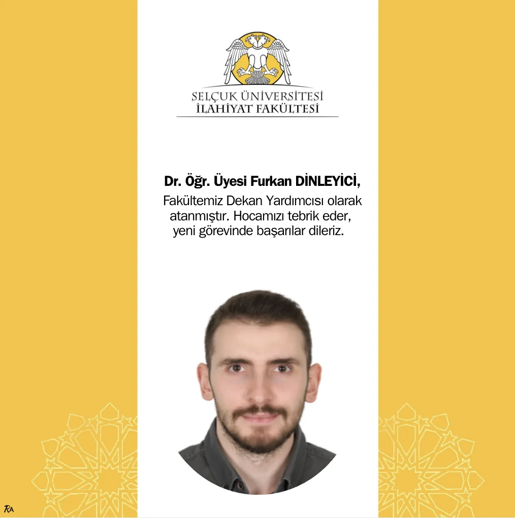 Dr. Öğr. Üyesi Furkan Dinleyici, Dekan Yardımcısı olarak görevlendirildi