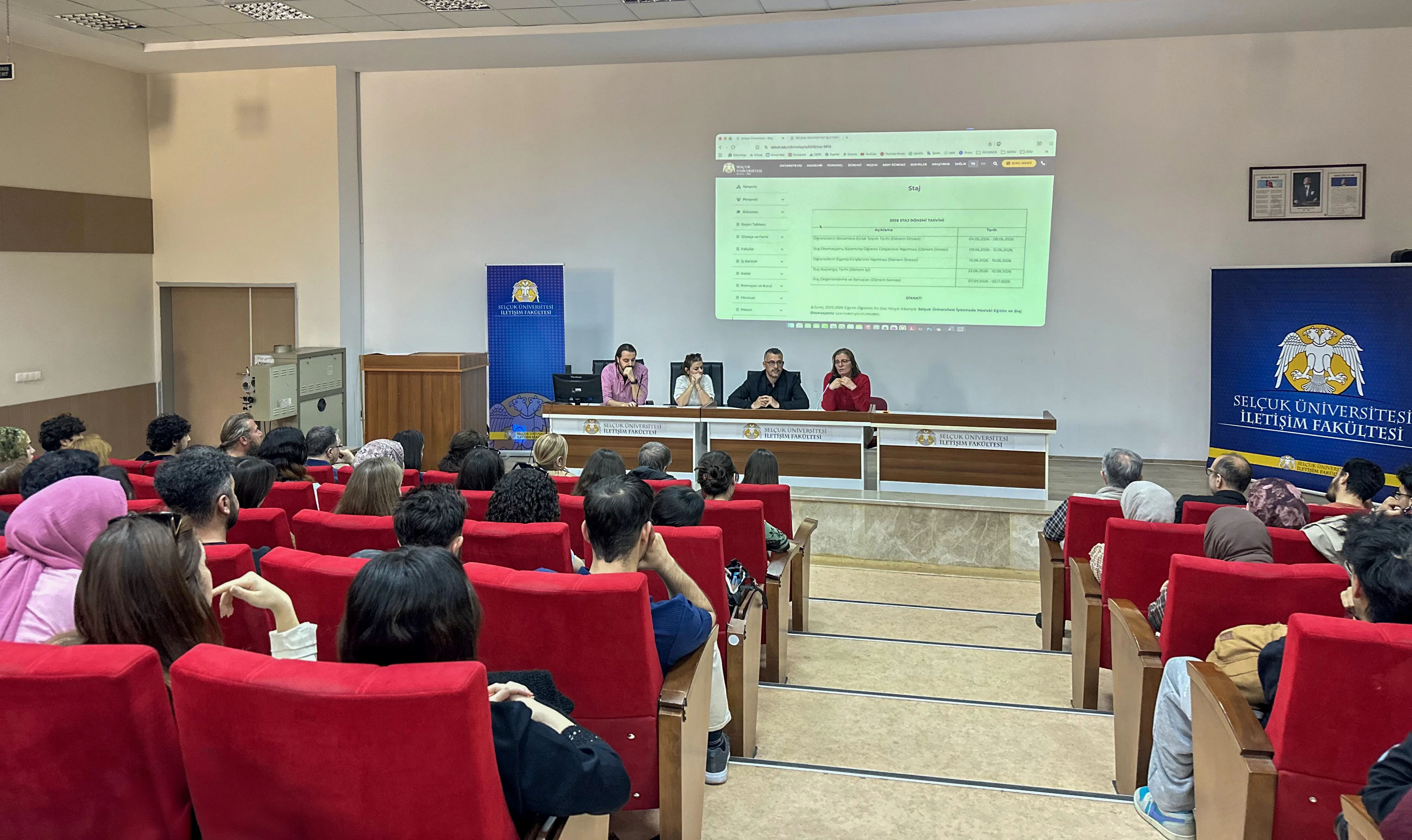 Staj sürecinin yol haritası paylaşıldı