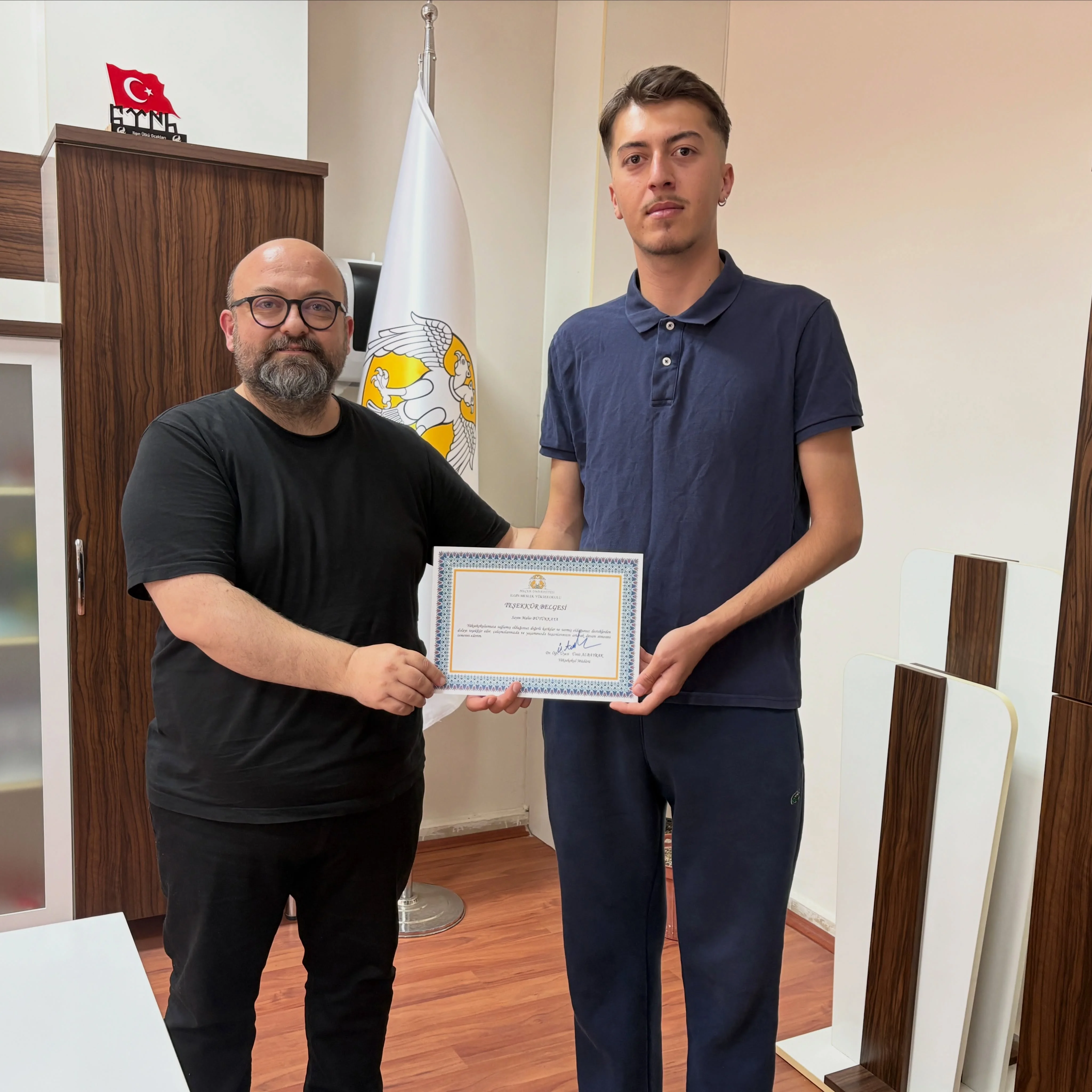 Gönüllü Öğrencilerimize Teşekkür Belgesi