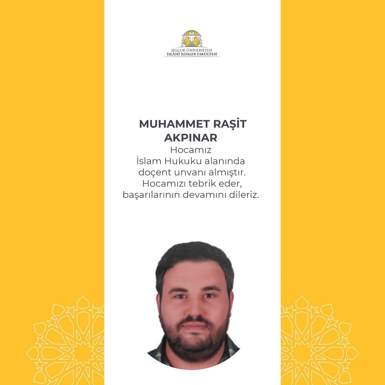 Yeni doçentimiz
