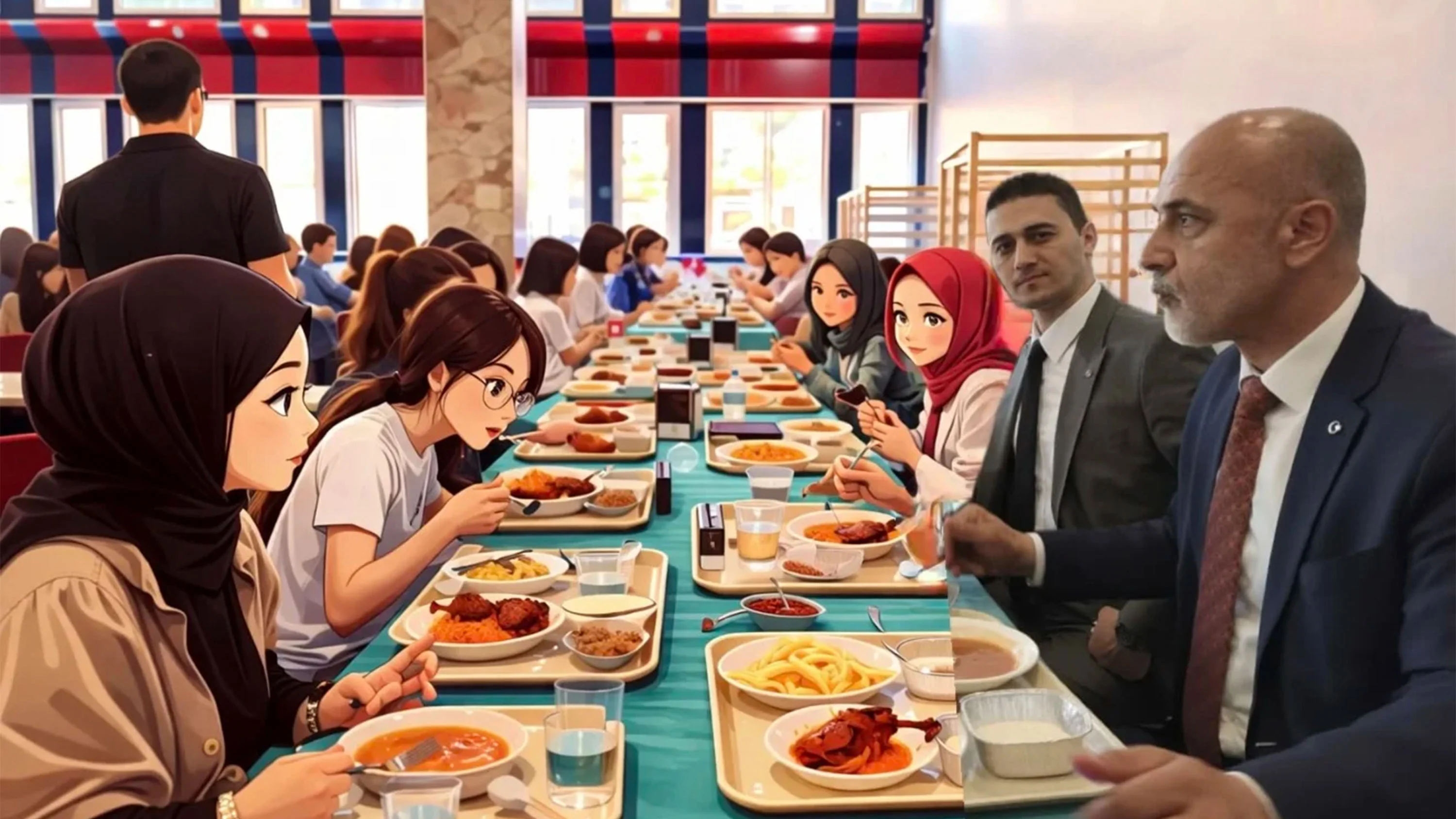 Selçuk Üniversitesi Sevgi Evlerinde kalan öğrencileri ağırladı