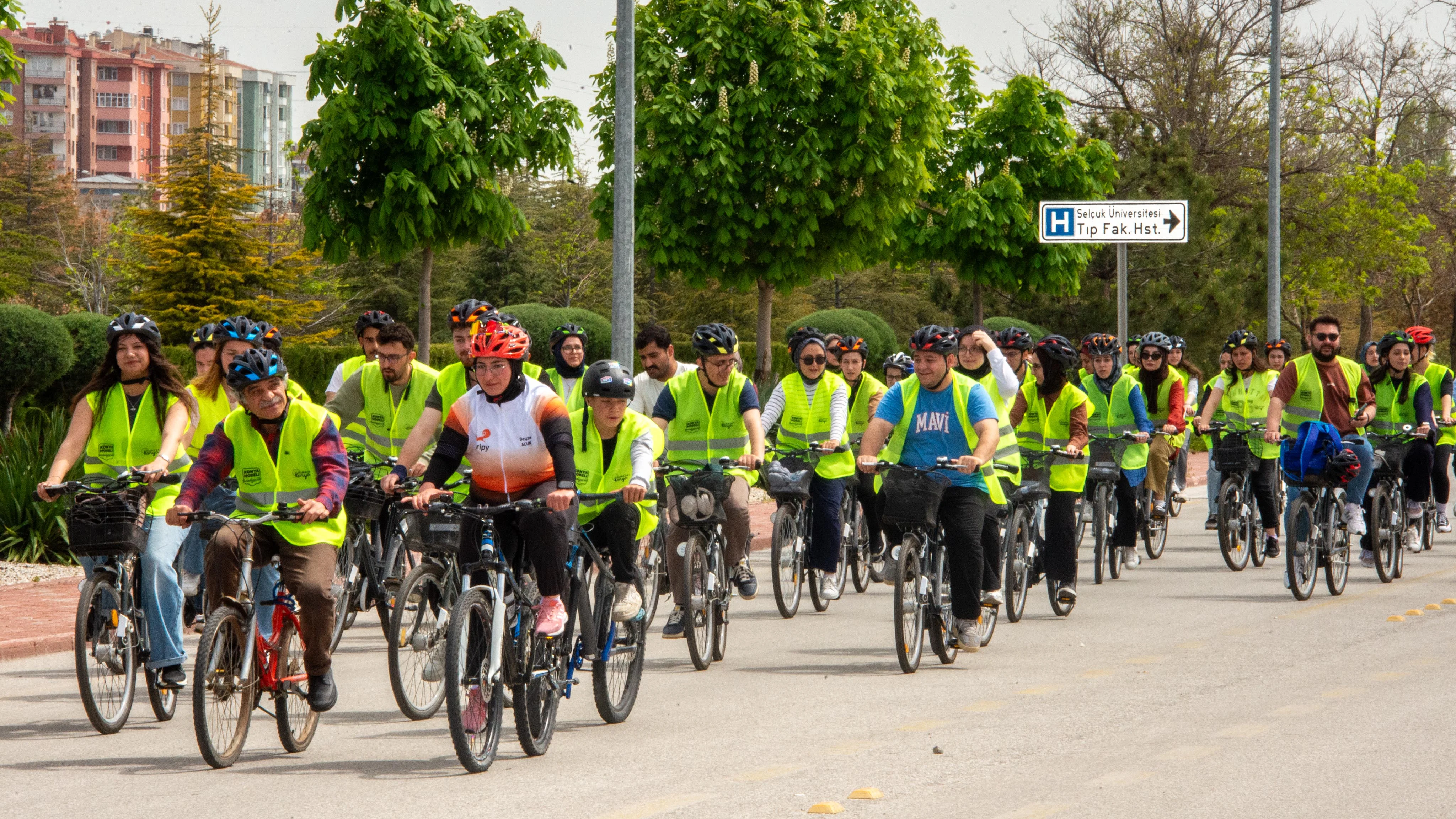 Selçuk Üniversitesinde pedallar sağlıklı yaşam için çevrildi