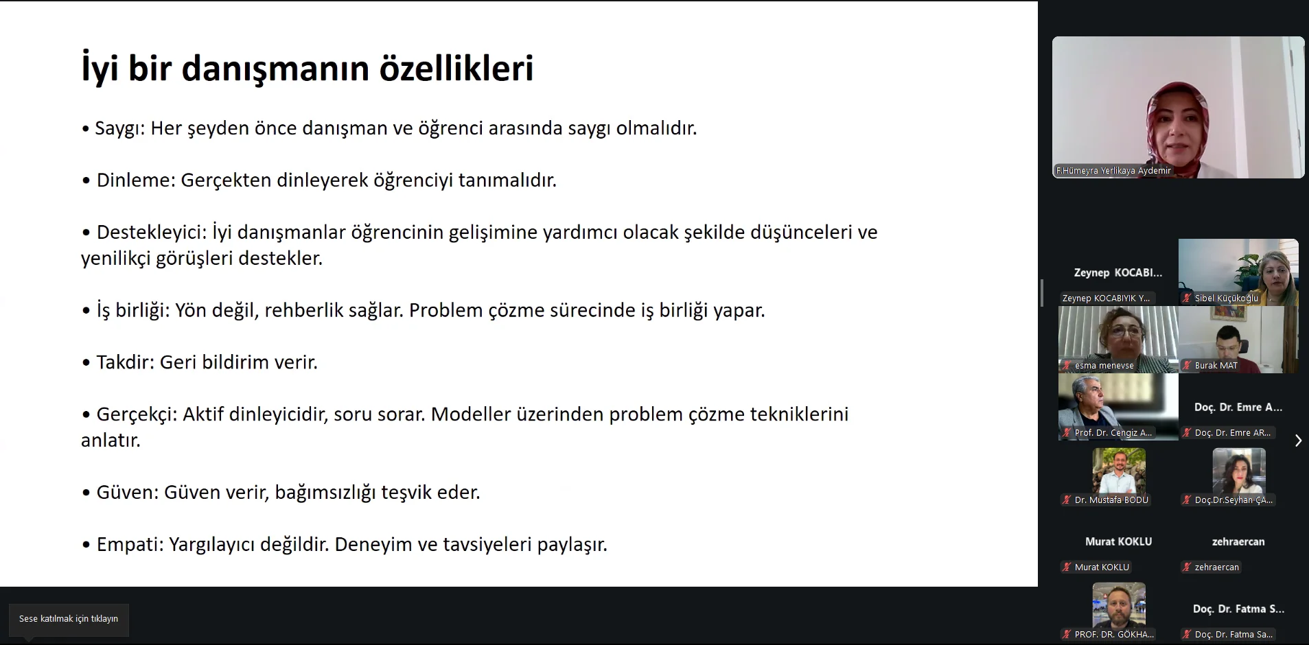 5 Mayıs 2026 Doktora Danışmanlık Eğitimi