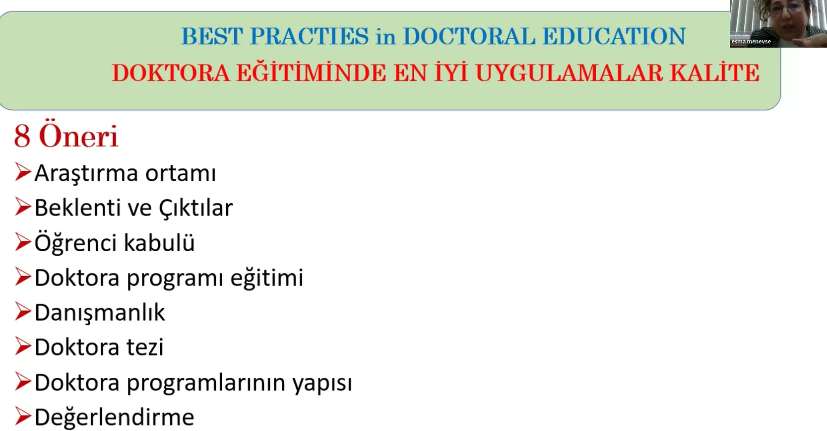 5 Mayıs 2026 Doktora Danışmanlık Eğitimi