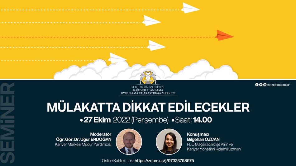 Çevrimiçi Seminer: Mülakatta Dikkat Edilecekler
