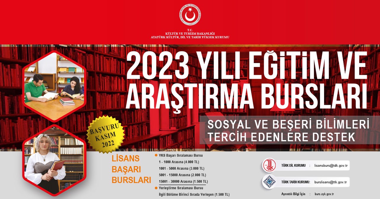 Türk Dil Kurumu 2023 Yılı Eğitim ve Araştırma Bursları