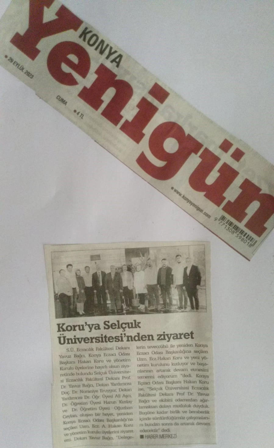 Konya Eczacı Odasına Ziyaret