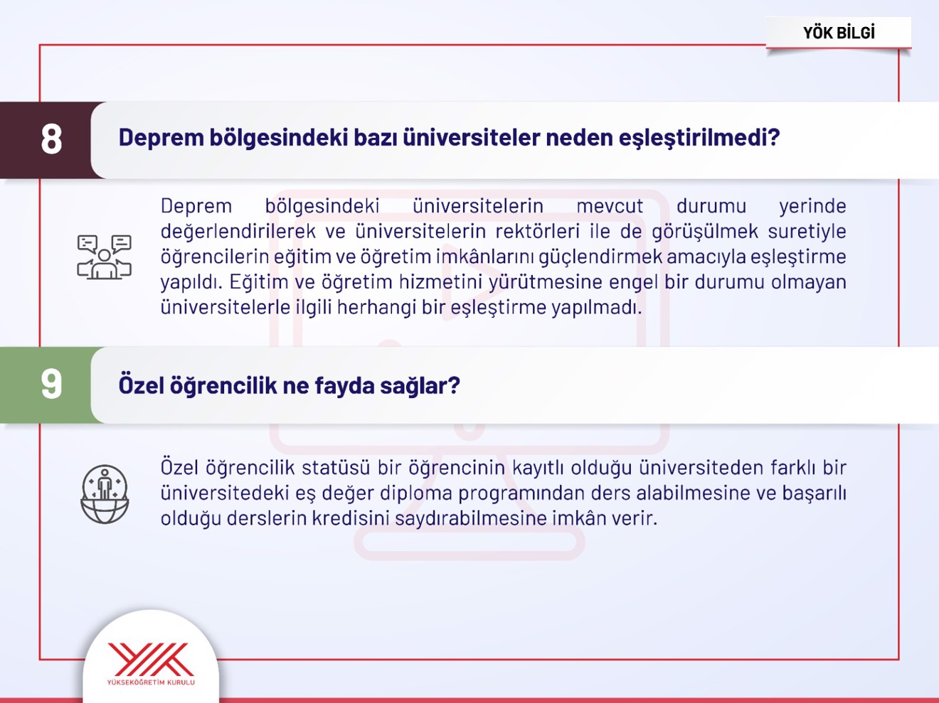 Yükseköğretim Kurulu, 2022-2023 Bahar Yarıyılı Eğitim ve Öğretime İlişkin Soru ve Cevapları Yayınladı