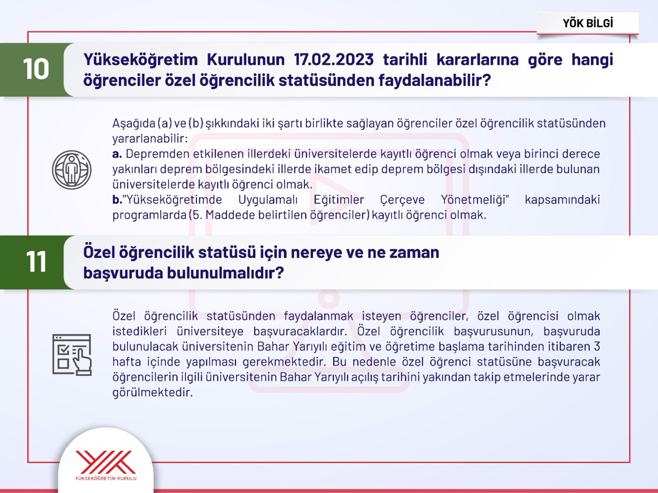 Yükseköğretim Kurulu, 2022-2023 Bahar Yarıyılı Eğitim ve Öğretime İlişkin Soru ve Cevapları Yayınladı