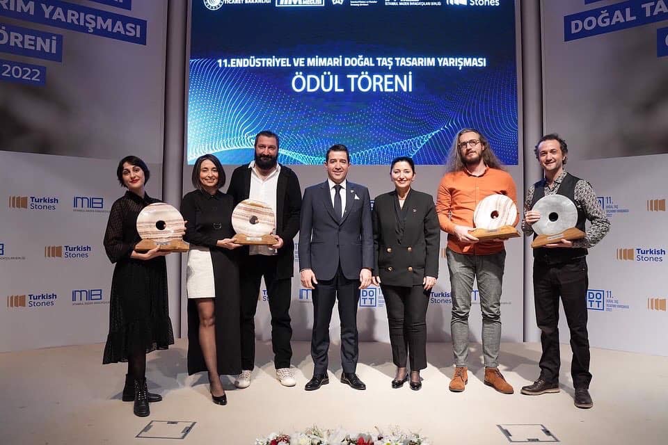 11. Doğal Taş Tasarım Yarışması'ndan ödül
