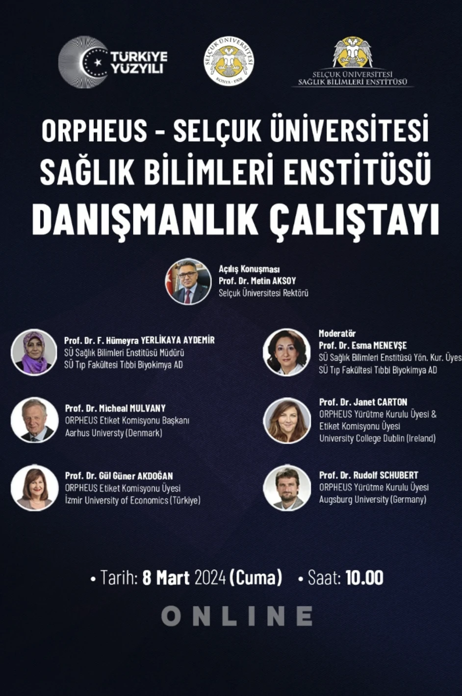 Orpheus-Selçuk Üniversitesi Sağlık Bilimleri Enstitüsü Danışmanlık Çalıştayı