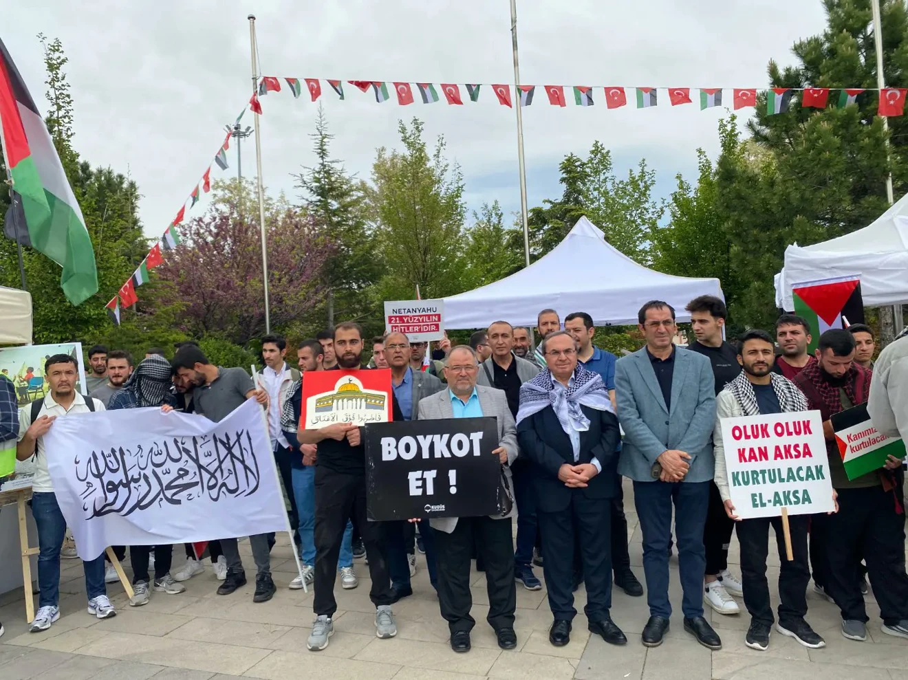 Selçuk Üniversitesi'nde Gazze Nöbeti Sürüyor
