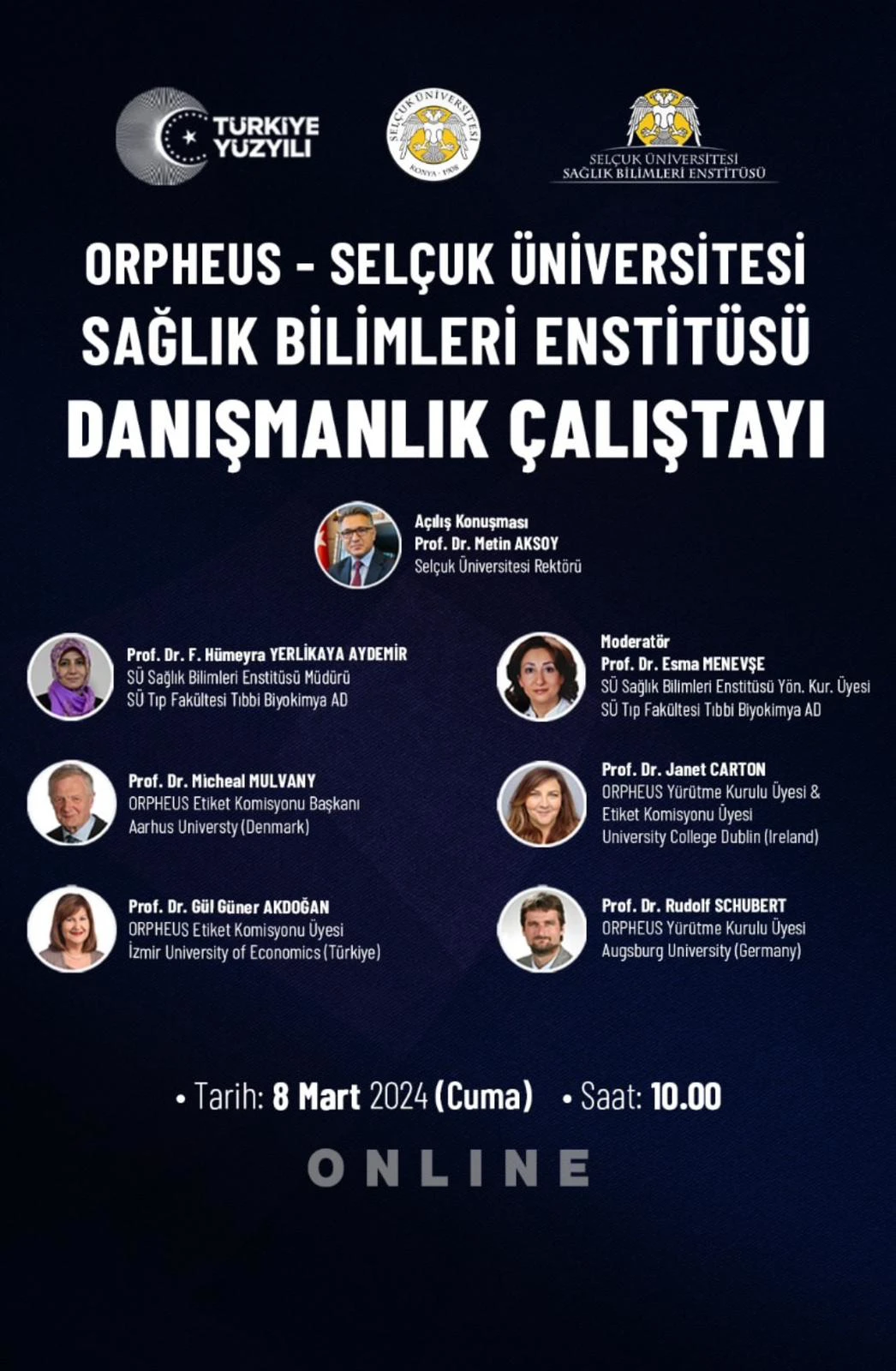 Orpheus - Selçuk Üniversitesi Sağlık Bilimleri Enstitüsü Danışmanlık Çalıştayı düzenlendi