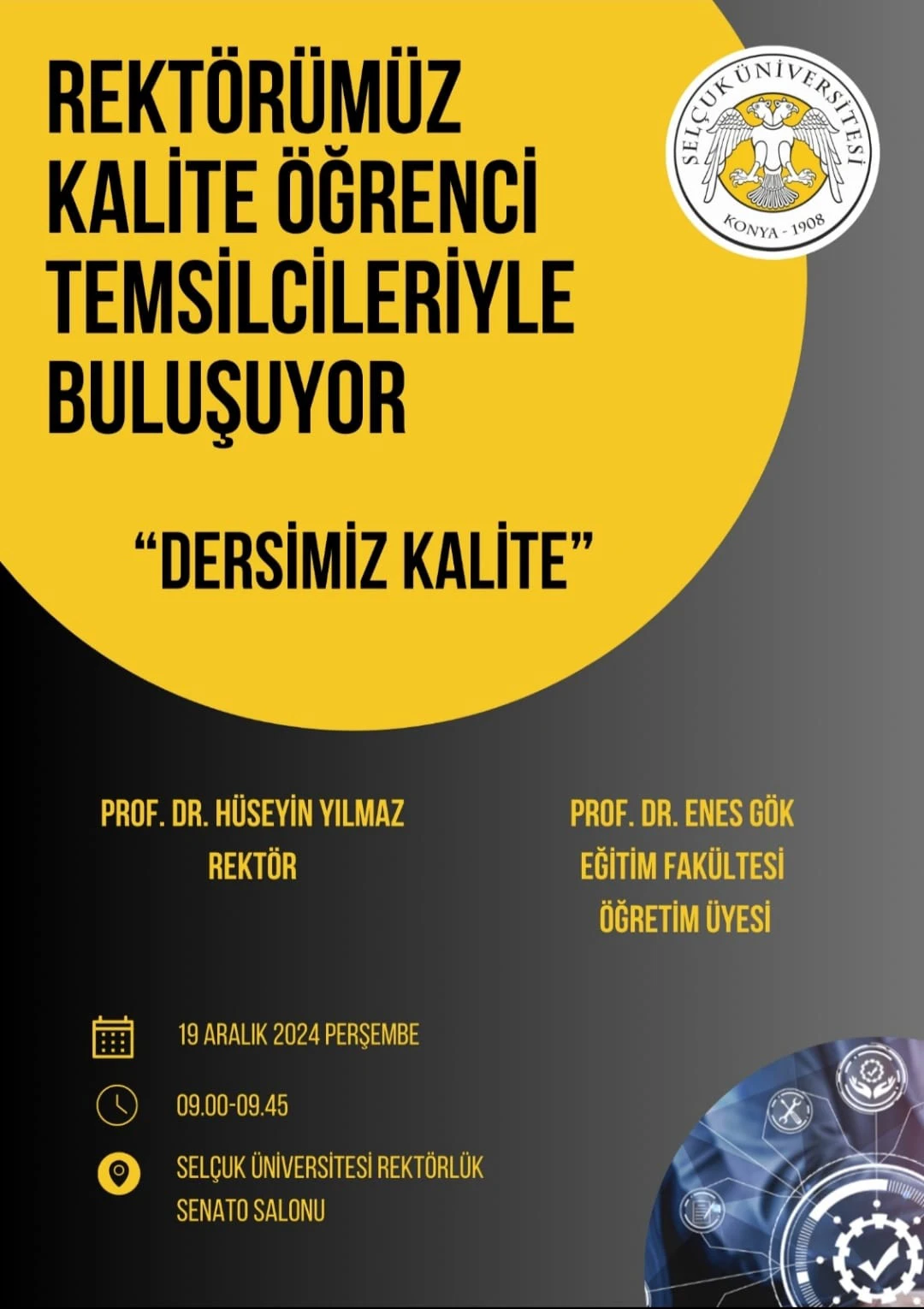 Selçuk Üniversitesinde “Dersimiz Kalite” Etkinliği Gerçekleştirildi