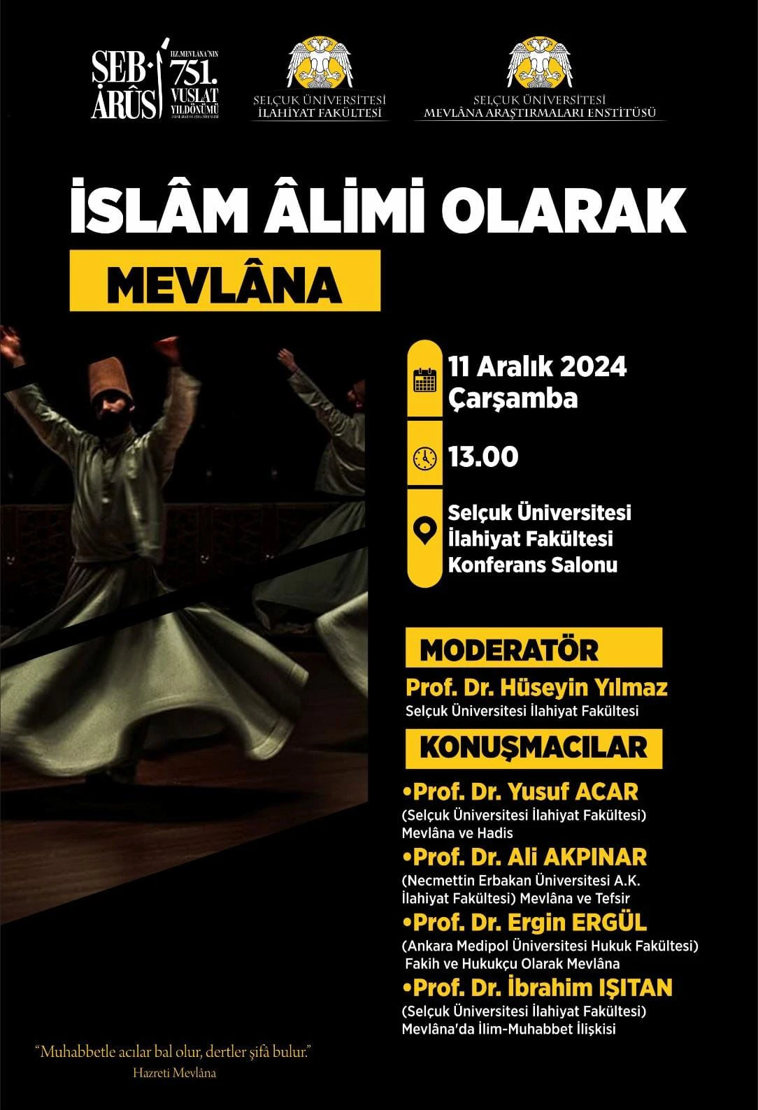 751. Vuslat Yıl Dönümü Etkinlikleri