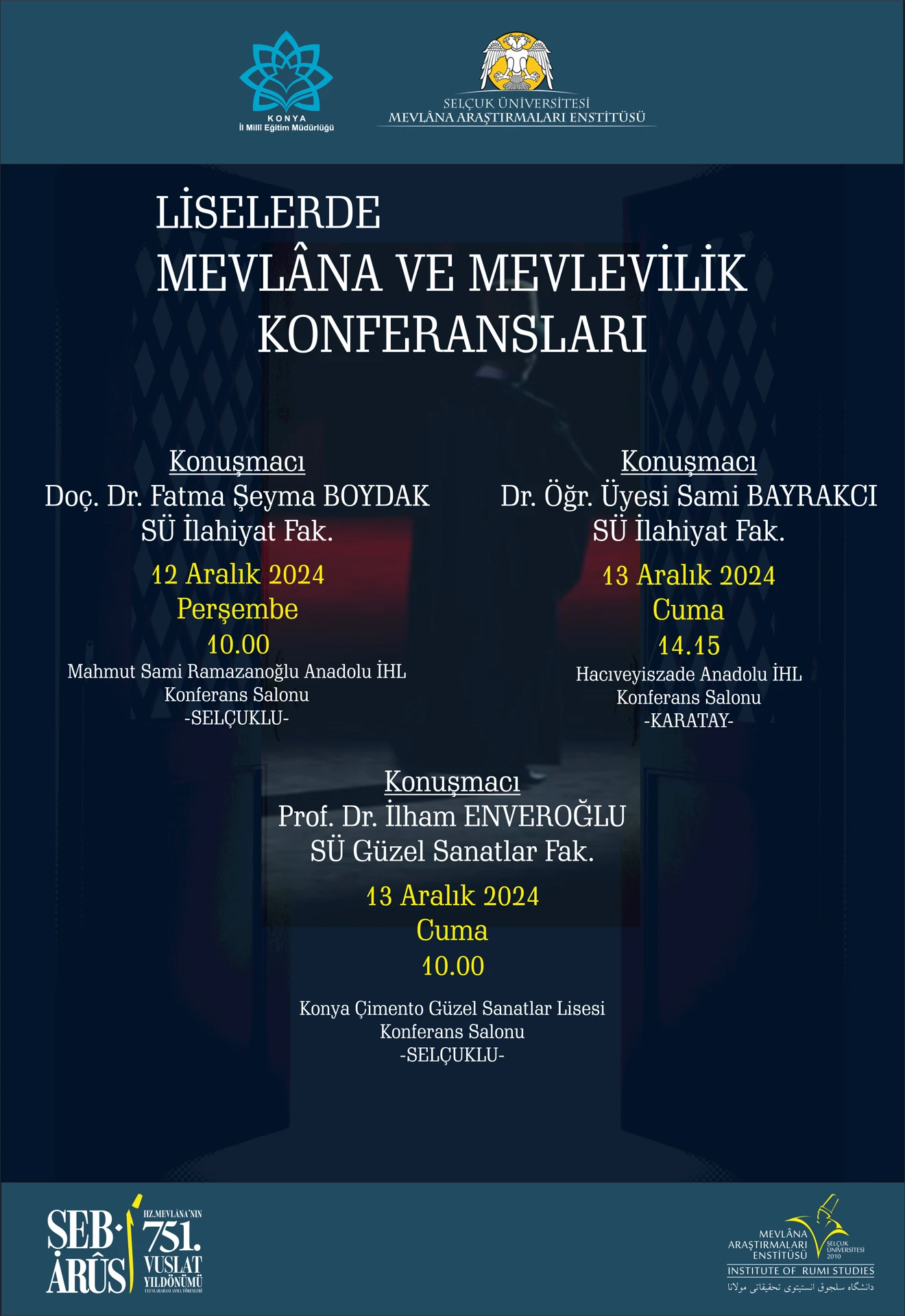 751. Vuslat Yıl Dönümü Etkinlikleri