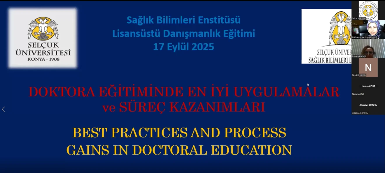 Lisansüstü Danışmanlık Eğitimi  başarıyla tamamlandı.