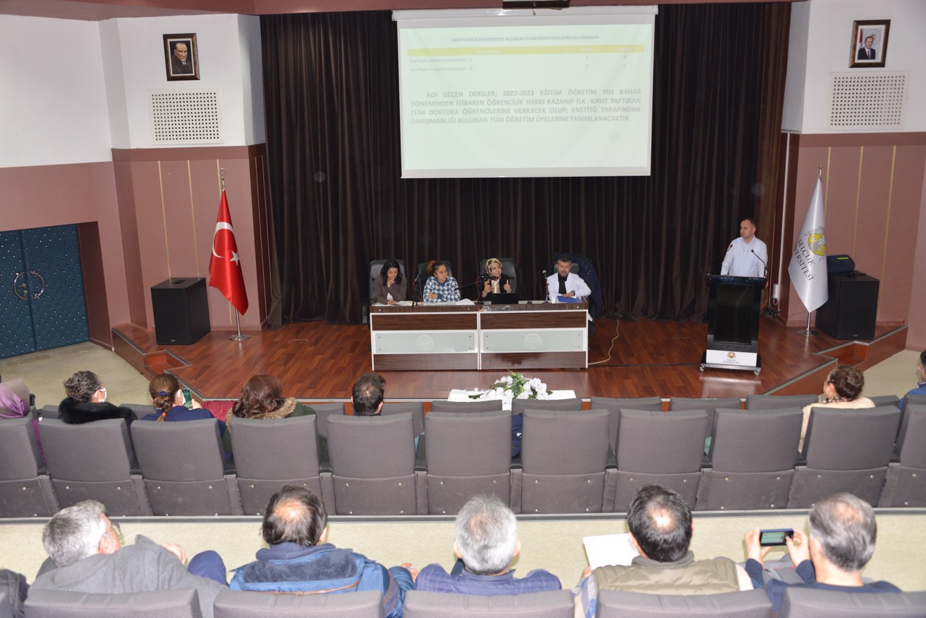 Sağlık Bilimleri Enstitüsü, 2022-2023 Eğitim Öğretim Yılı Bahar Dönemi Enstitü Kurulu Toplantısı Hk.