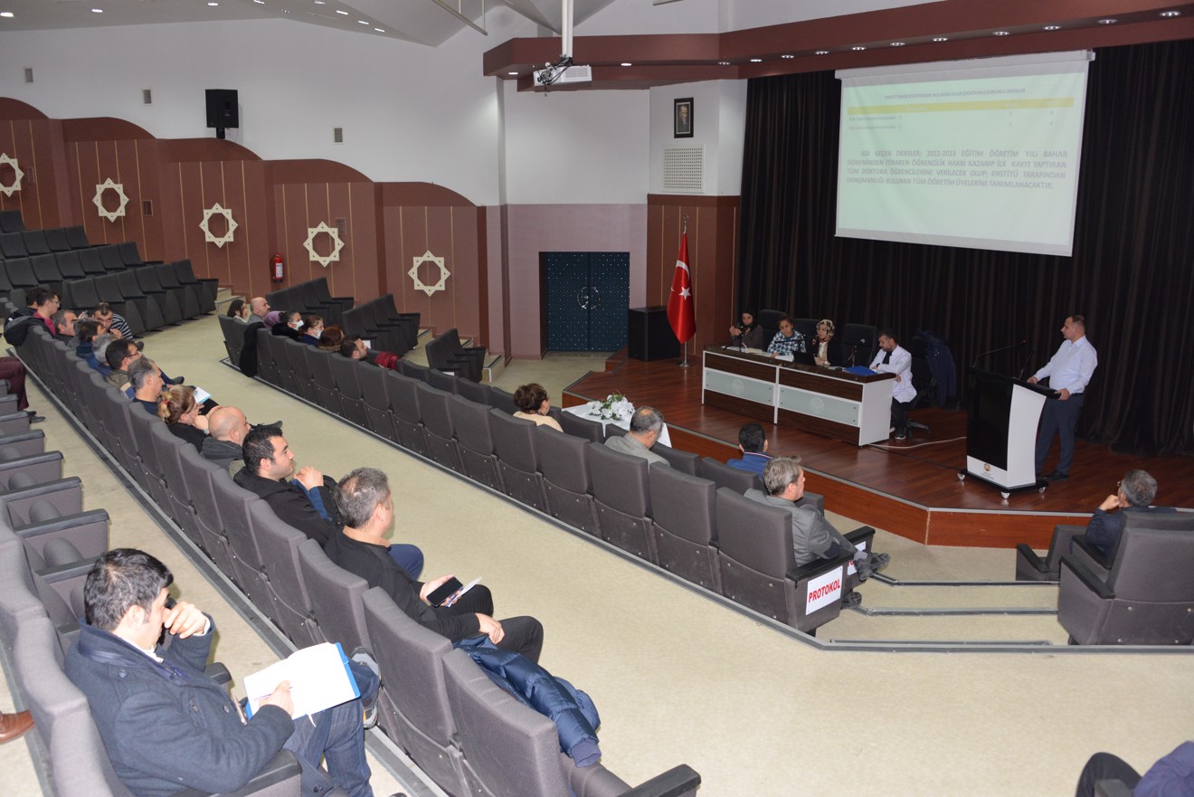 Sağlık Bilimleri Enstitüsü, 2022-2023 Eğitim Öğretim Yılı Bahar Dönemi Enstitü Kurulu Toplantısı Hk.