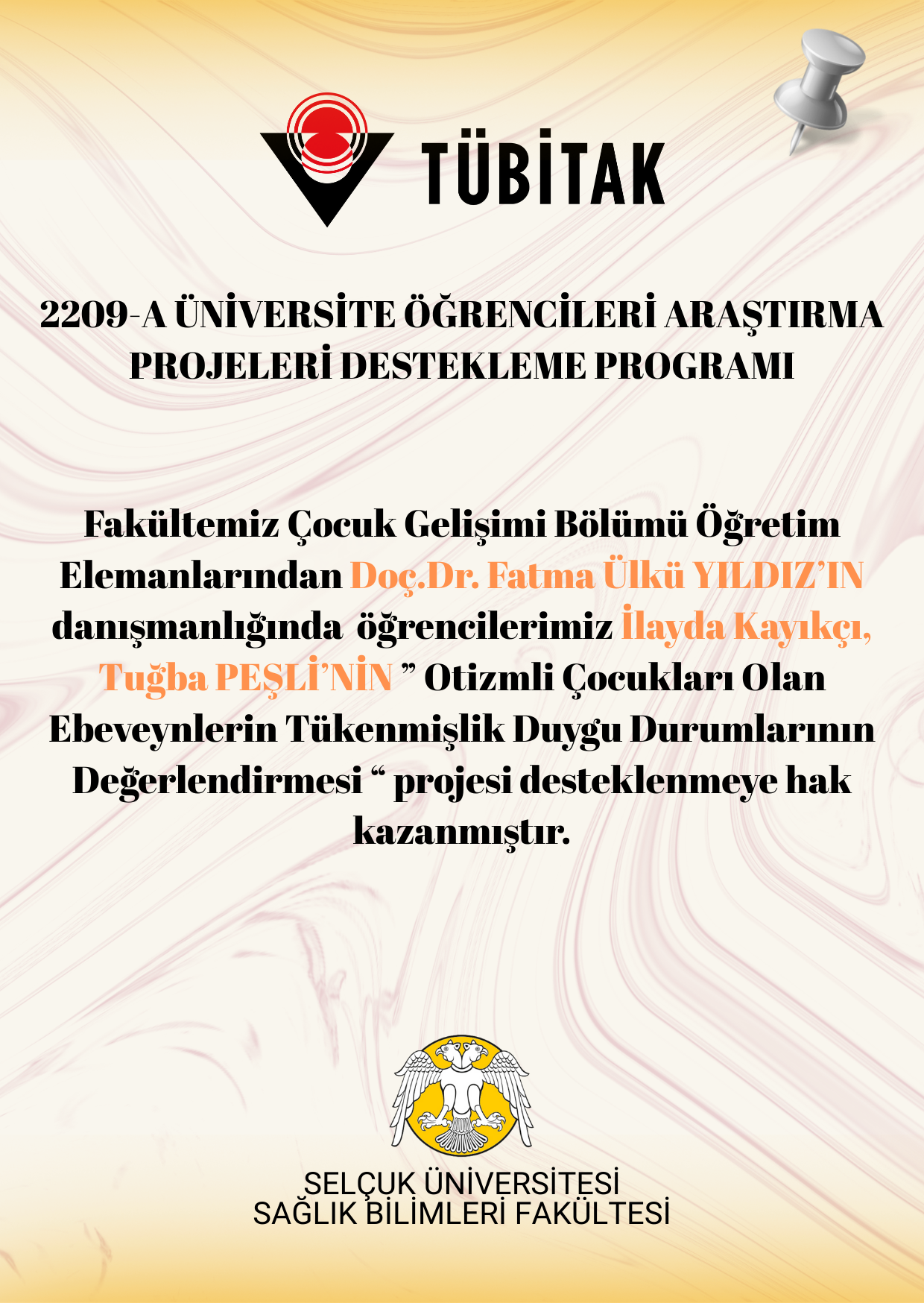 2209-A ÜNİVERSİTE ÖĞRENCİLERİ ARAŞTIRMA PROJELERİ DESTEKLEME PROGRAMI KAZANAN PROJELER