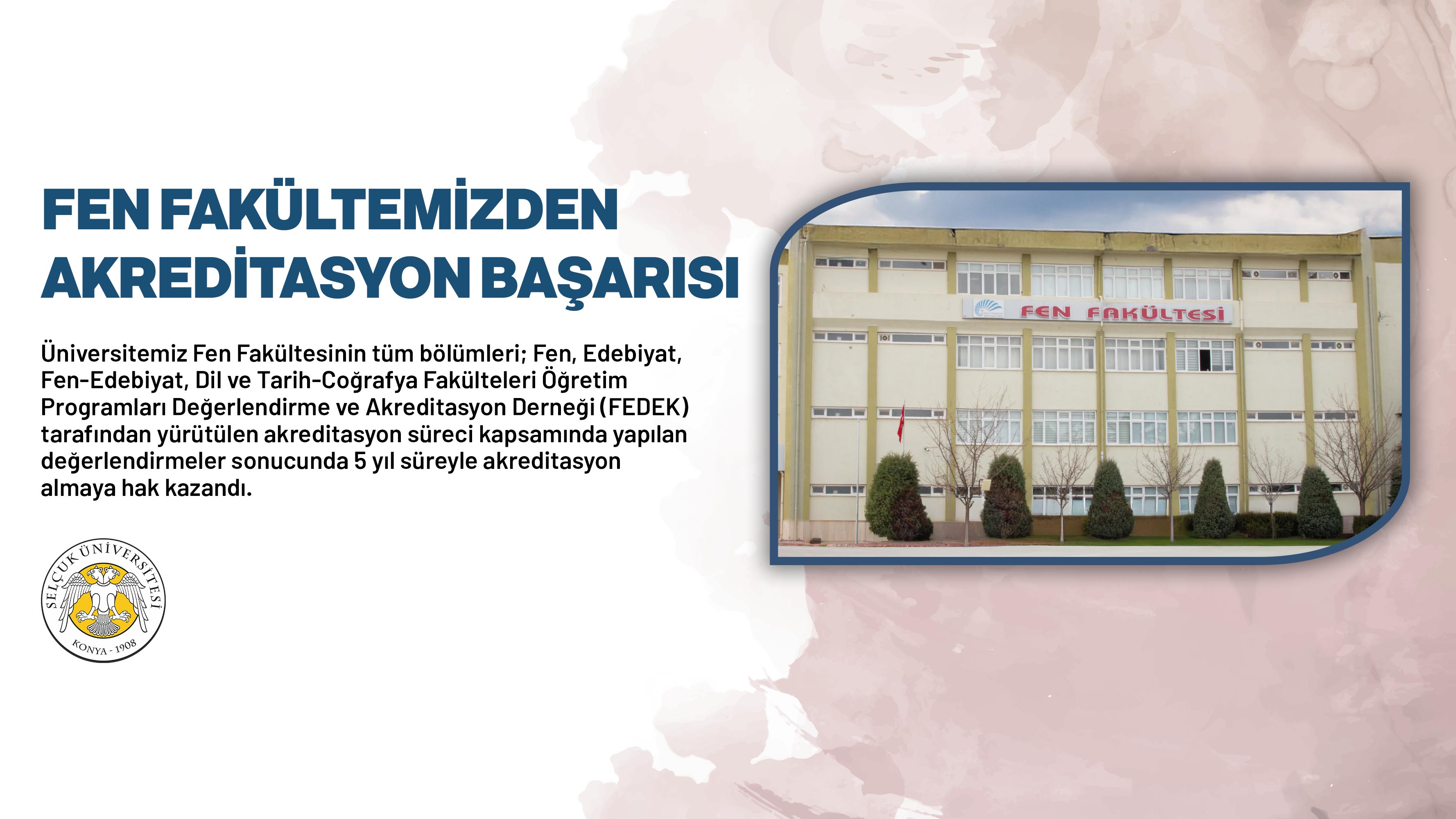 Fen Fakültemizden Akreditasyon Başarısı