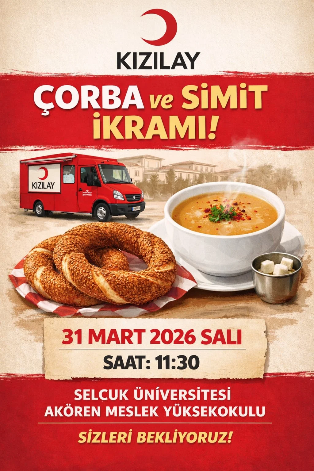 Gönülleri Isıtan İkram: Akören MYO’da Çorba ve Simit Günü